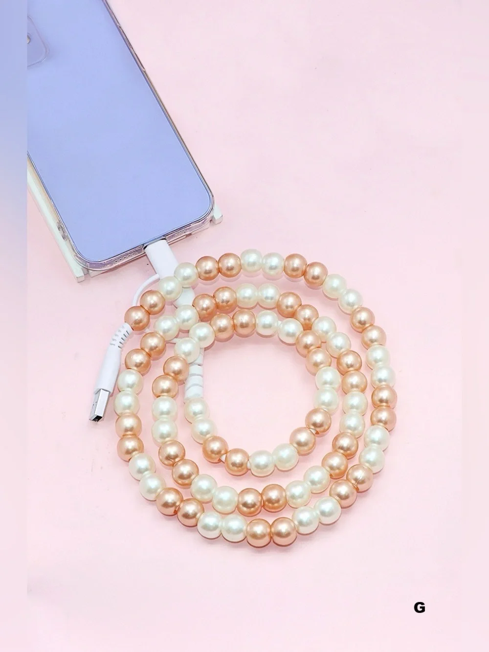 TIK TOK BEADED DUAL USB FAST CHARGING CABLE